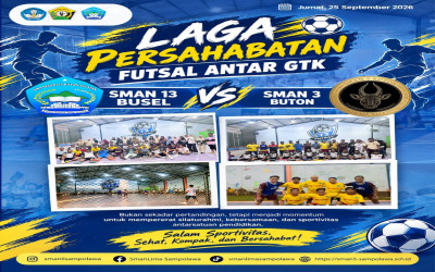 Semangat di Lapangan, Erat dalam Silaturahmi: SMAN 13 Buton Selatan dan SMAN 3 Buton Gelar Laga Persahabatan Futsal Antar GTK