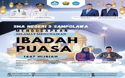 SMA Negeri 5 Sampolawa Mengucapkan Selamat Menunaikan Ibadah Puasa 1447 H/2026 M