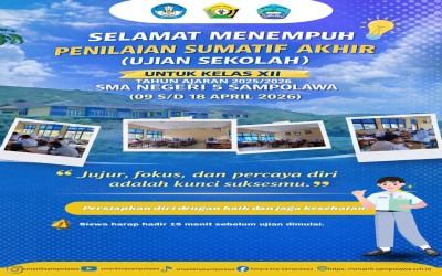 Penilaian Sumatif Akhir (Ujian Sekolah) Kelas XII SMA Negeri 5 Sampolawa Tahun Ajaran 2025/2026 Resmi Dimulai