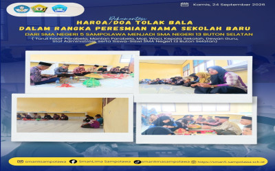 Haroa dan Doa Tolak Bala Sambut Nomenklatur Baru SMA Negeri 13 Buton Selatan